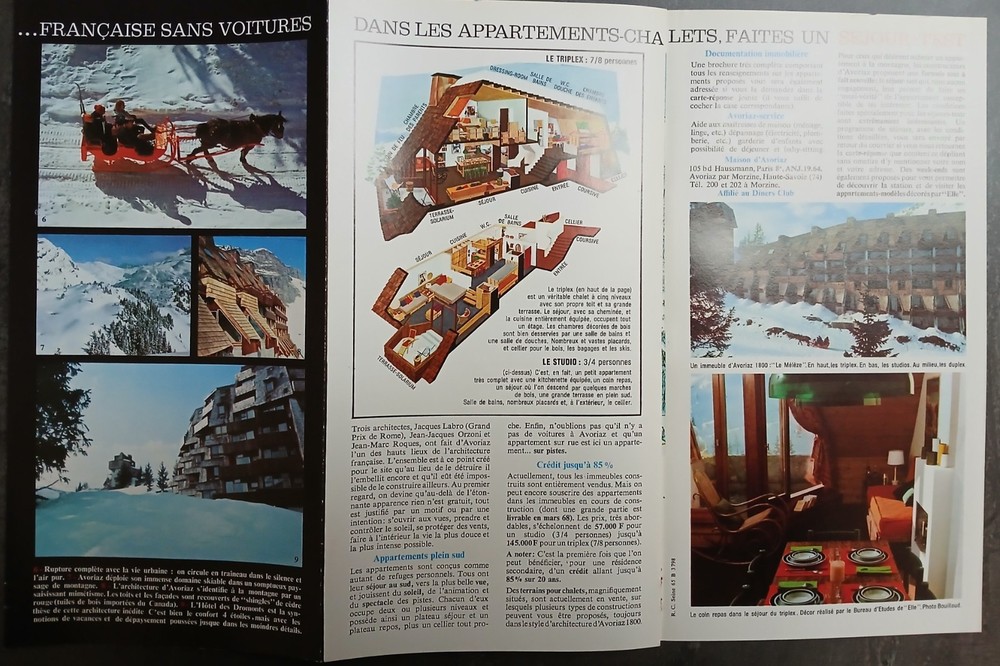 Avoriaz 1800 - Advertising insert 1968