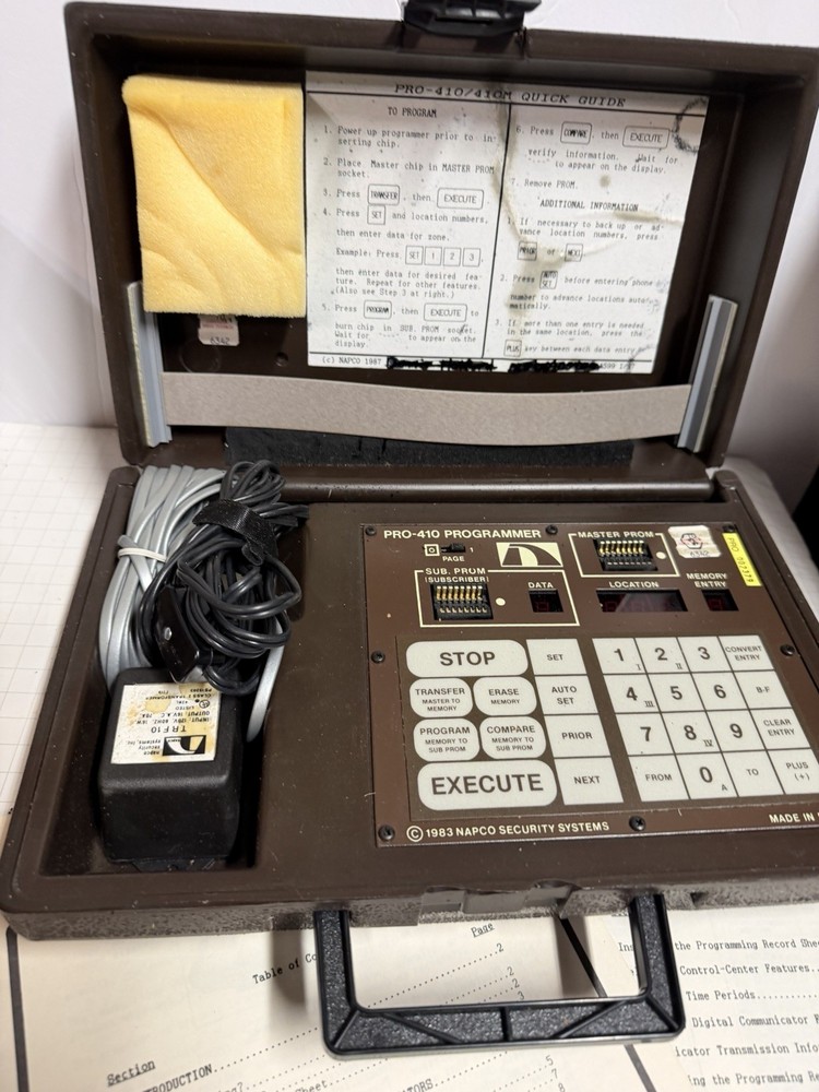 NAPCO PRO-410 PROGRAMMER PROGRAM TESTER VINTAGE PRO-410M