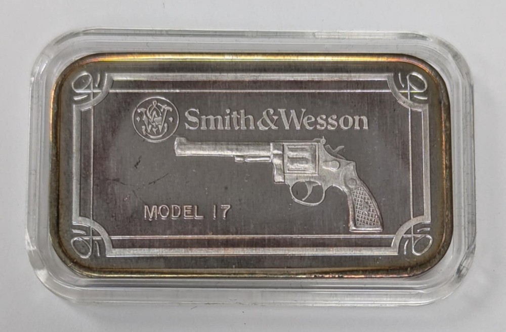 Smith & Wesson 1oz .999 Fine Silver Bar Model 17 In Capsule