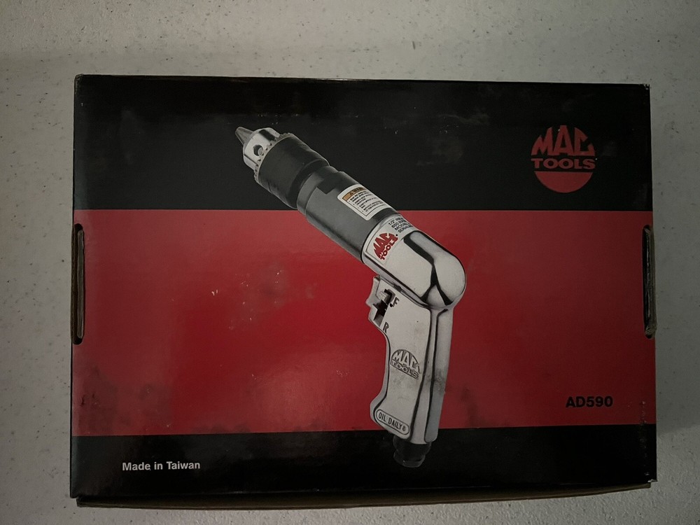 Mac Tools 1/2" Reversible Aluminum Keyed-Chuck Air Drill AD590