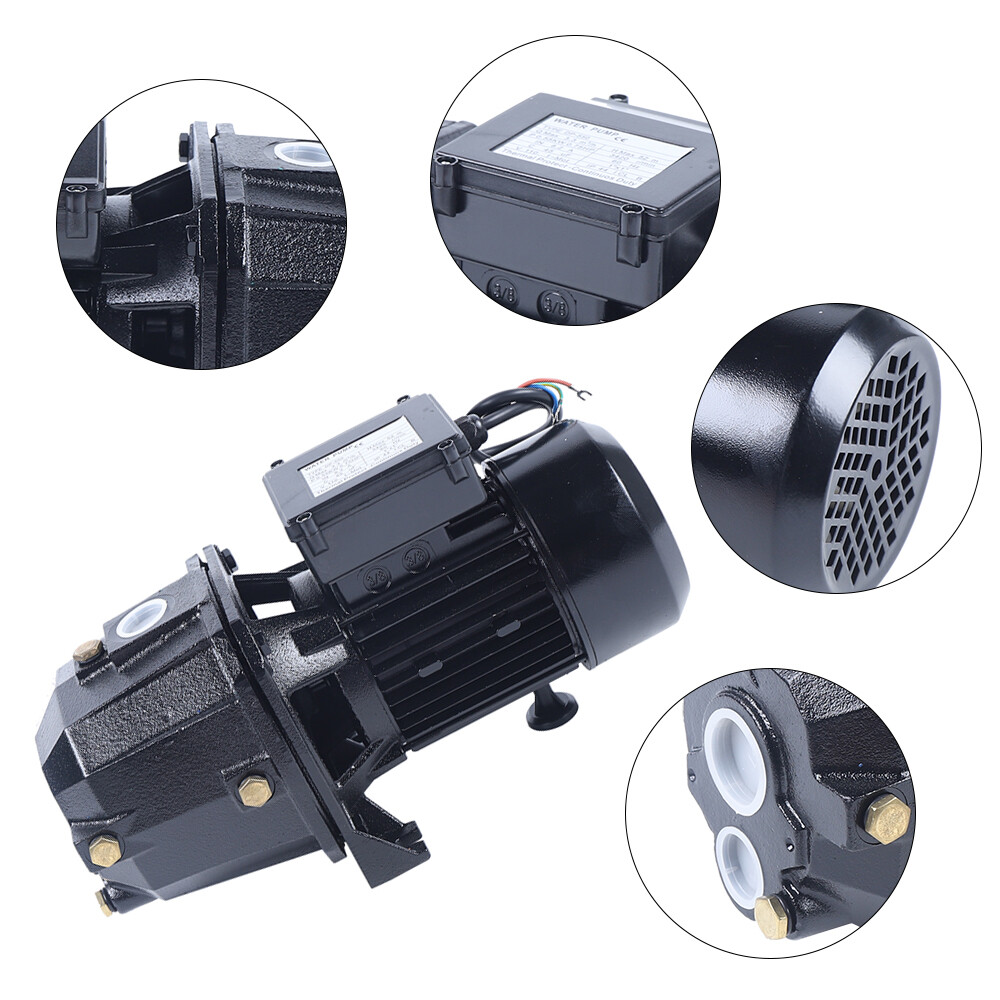 1 HP Shallow/Deep Well Jet Pump Convertible Pump w/ Ejector Kit Well Depth Up