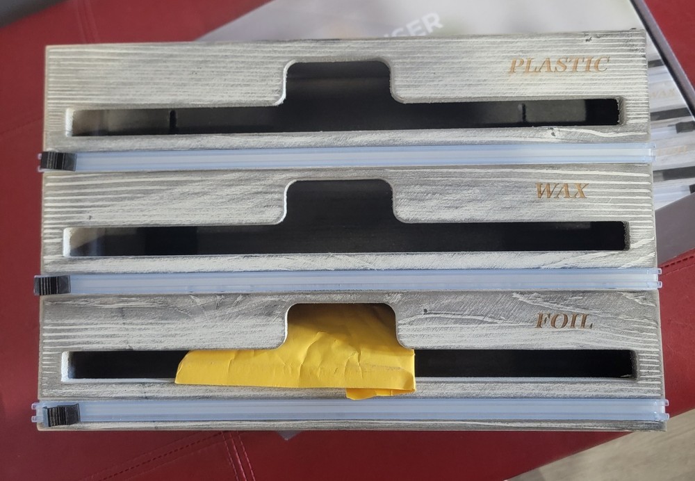 3 in 1 wrap dispenser with cutters