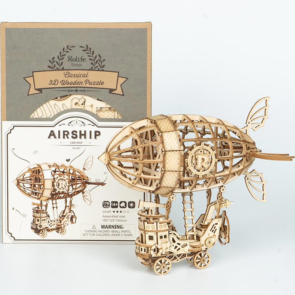 Robotime Airship 3D Puzzle Kit – 176 Pieces