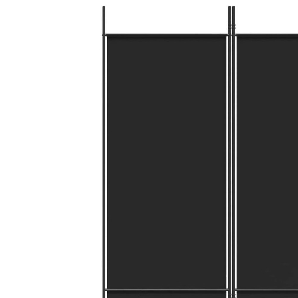 5-Panel Room Divider Black 98.4"x86.6" Fabric