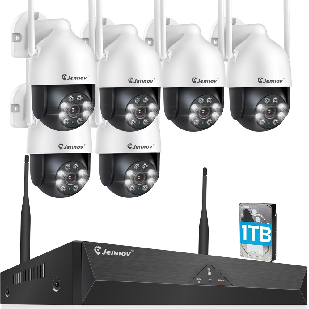 5MP WIFI Surveillance NVR Wireless Security Camera System Outdoor Wired Camera