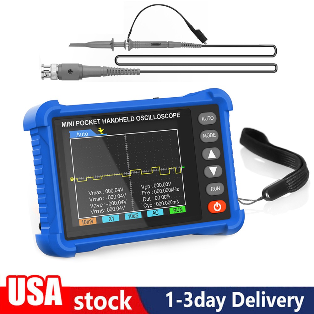 Handheld Oscilloscope Auto Function Portable Digital Oscilloscope 2.5MS/s 500MHZ