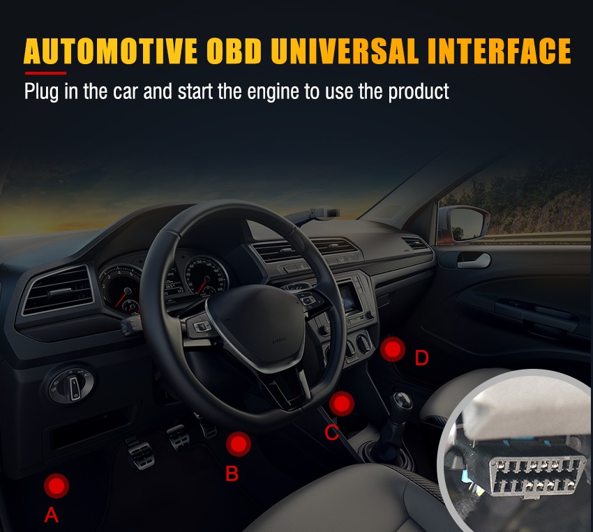 OBD2 Scanner Car Code Reader Battery Voltage Test O2 Sensor Live Data EVAP Test