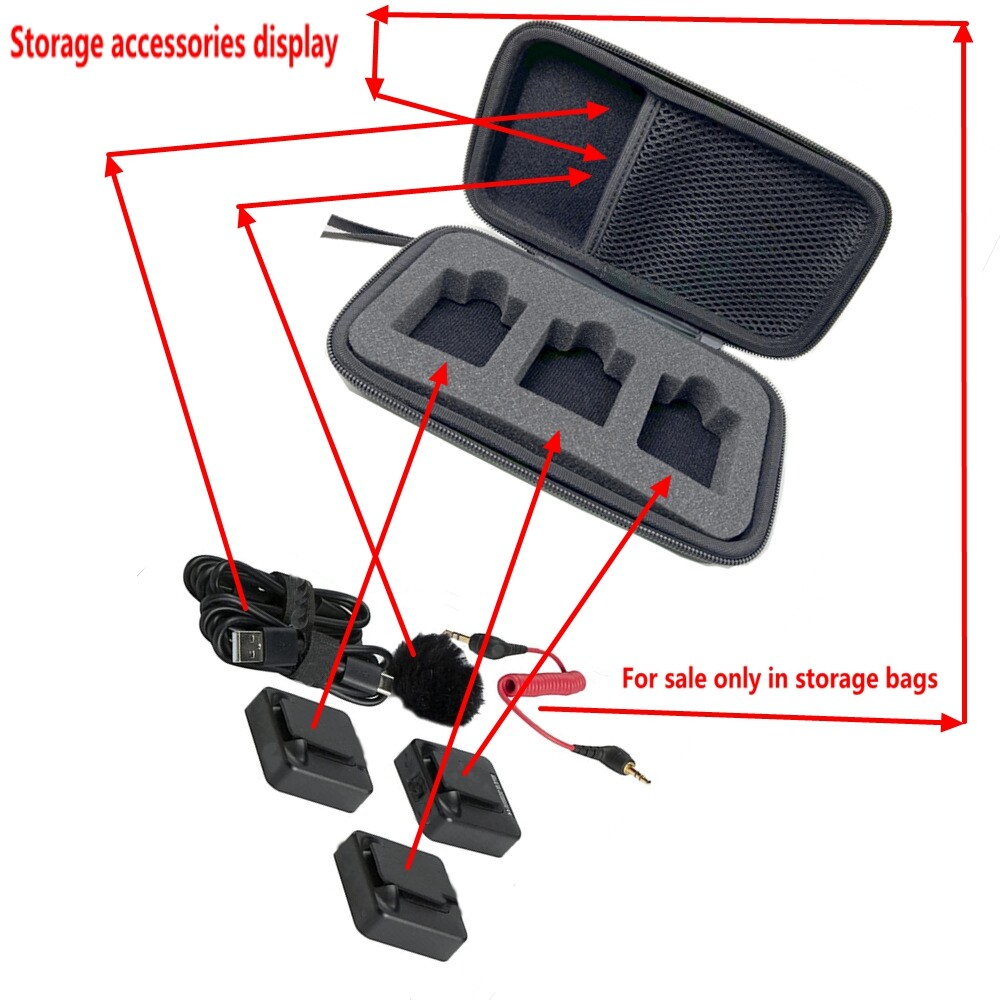 For Rode Wireless GO II Microphone System/Recorder Storage Bag Carrying Case EVA