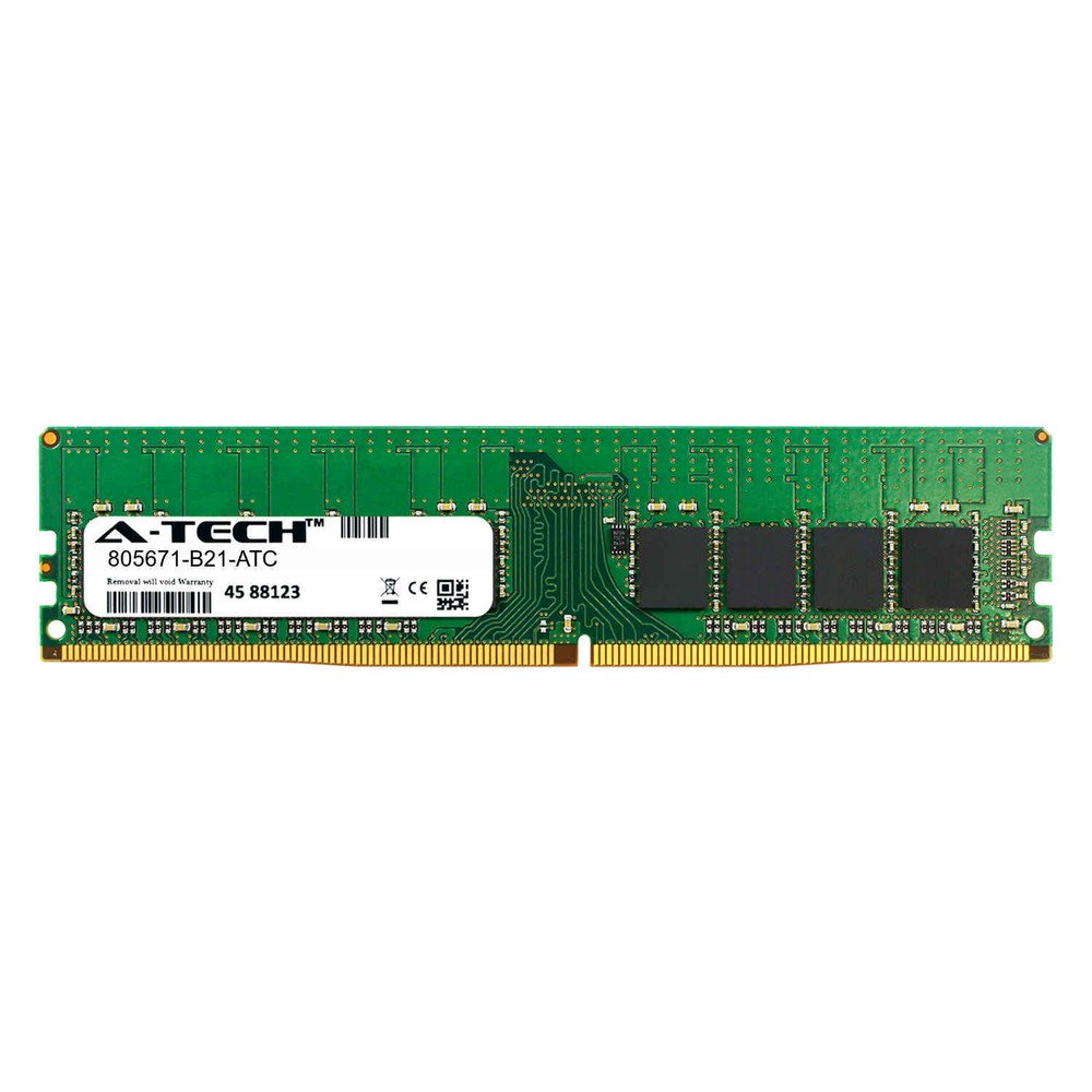 16GB DDR4 PC4-17000E ECC UDIMM (HP 805671-B21 Equivalent) Server Memory RAM