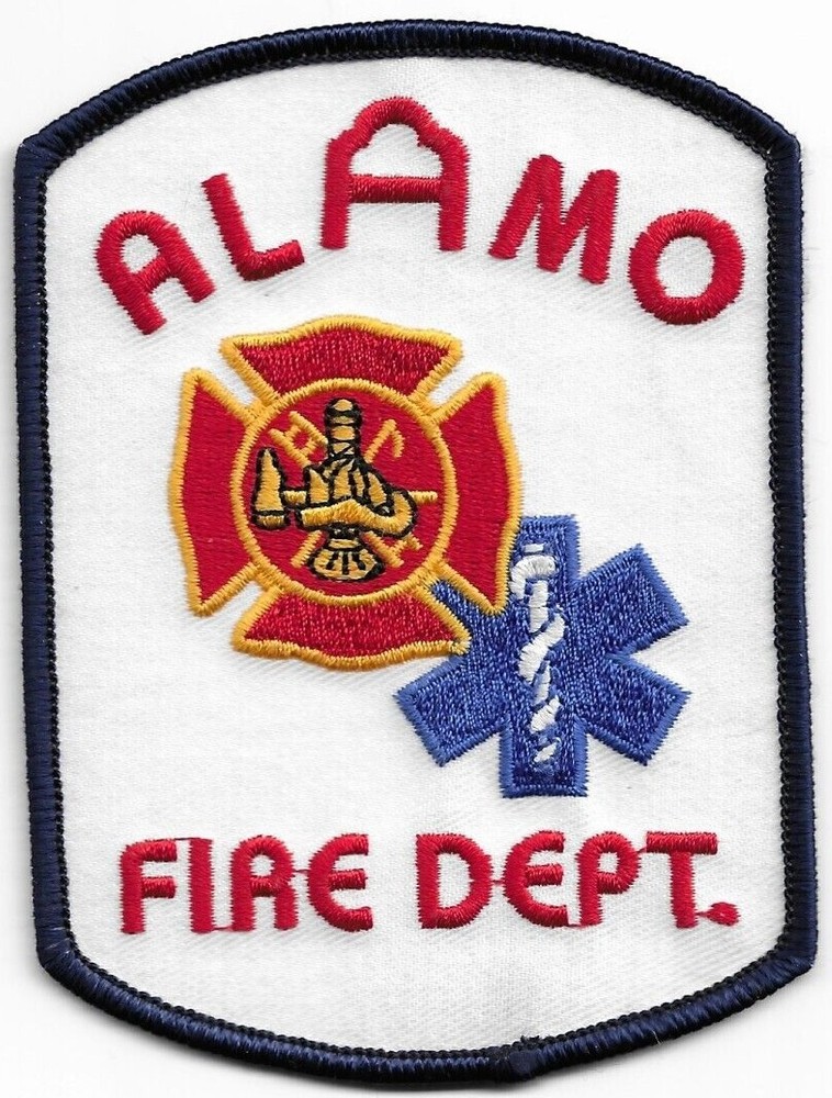 Alamo  Fire Dept., Texas (3.25" x 4.5" size) fire patch