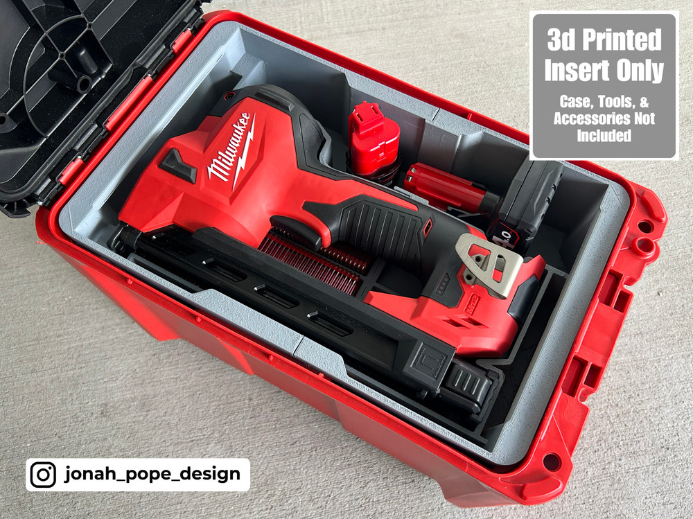 M12 Cable Stapler UPPER Insert for Milwaukee Packout | Jonah Pope (Insert Only)