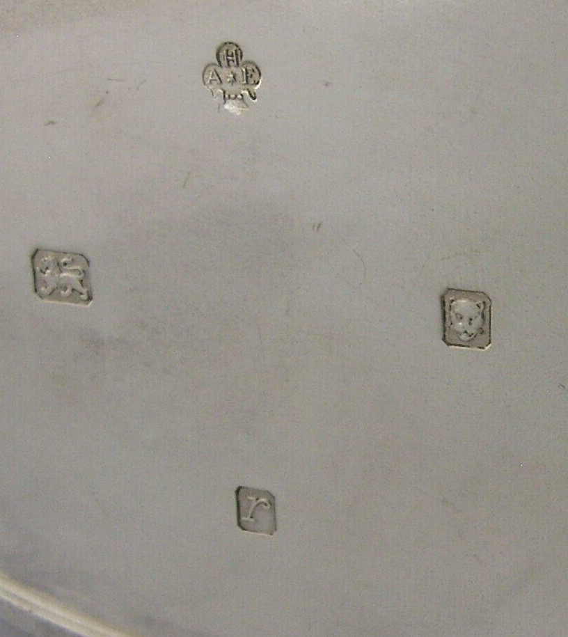 ANTHONY ELSON HEAVY 548g STERLING SILVER RICKETTS CREST TABLE BISCUIT BOX 1972