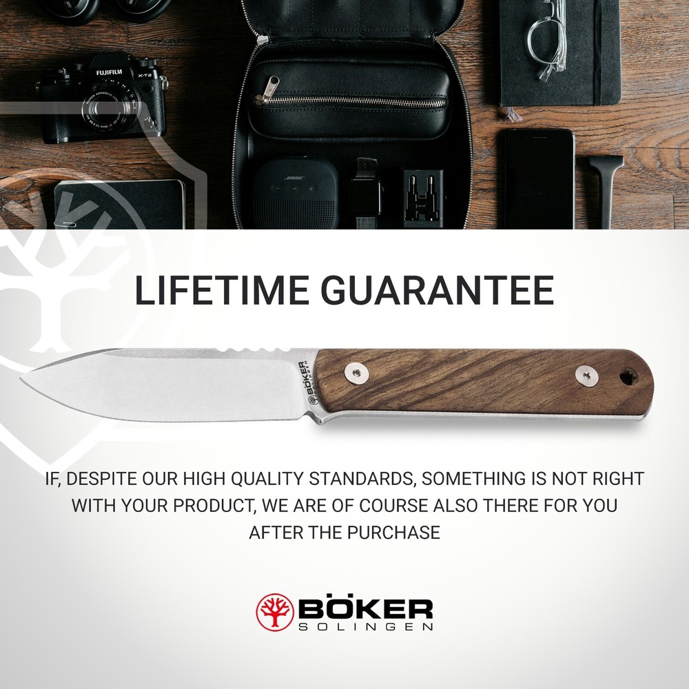 Boker BFF Packlite Walnut Fixed Knife 2.68" MagnaCut Blade Skeletonized ✔️120748