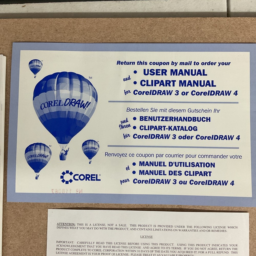 Corel Draw! 3.0 CD-ROM Windows 3.1