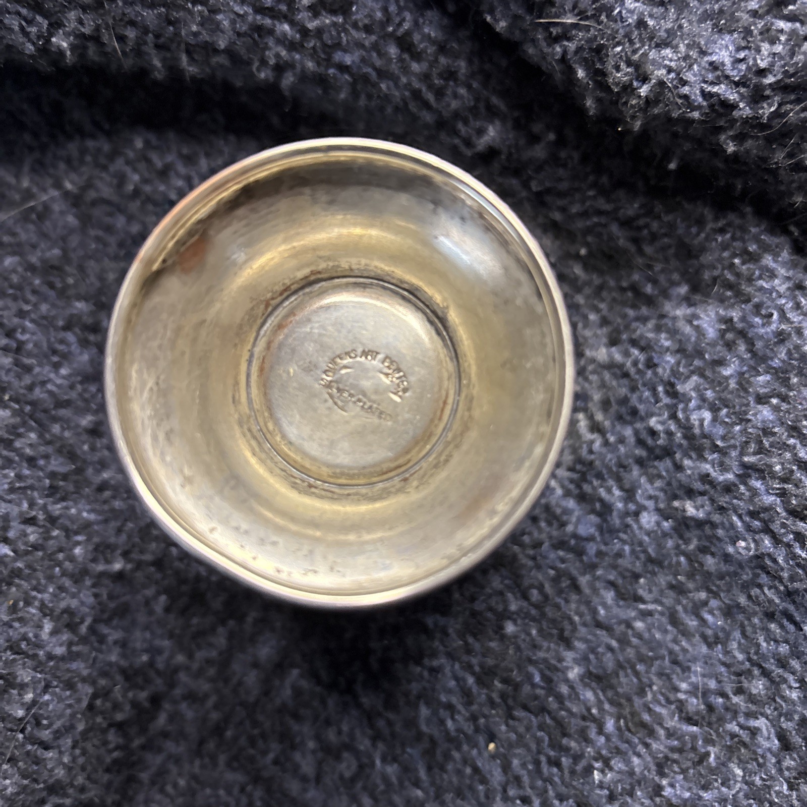 QUEENS ART Vintage. Pewter Silver Plated Toothpick Holder Made In England