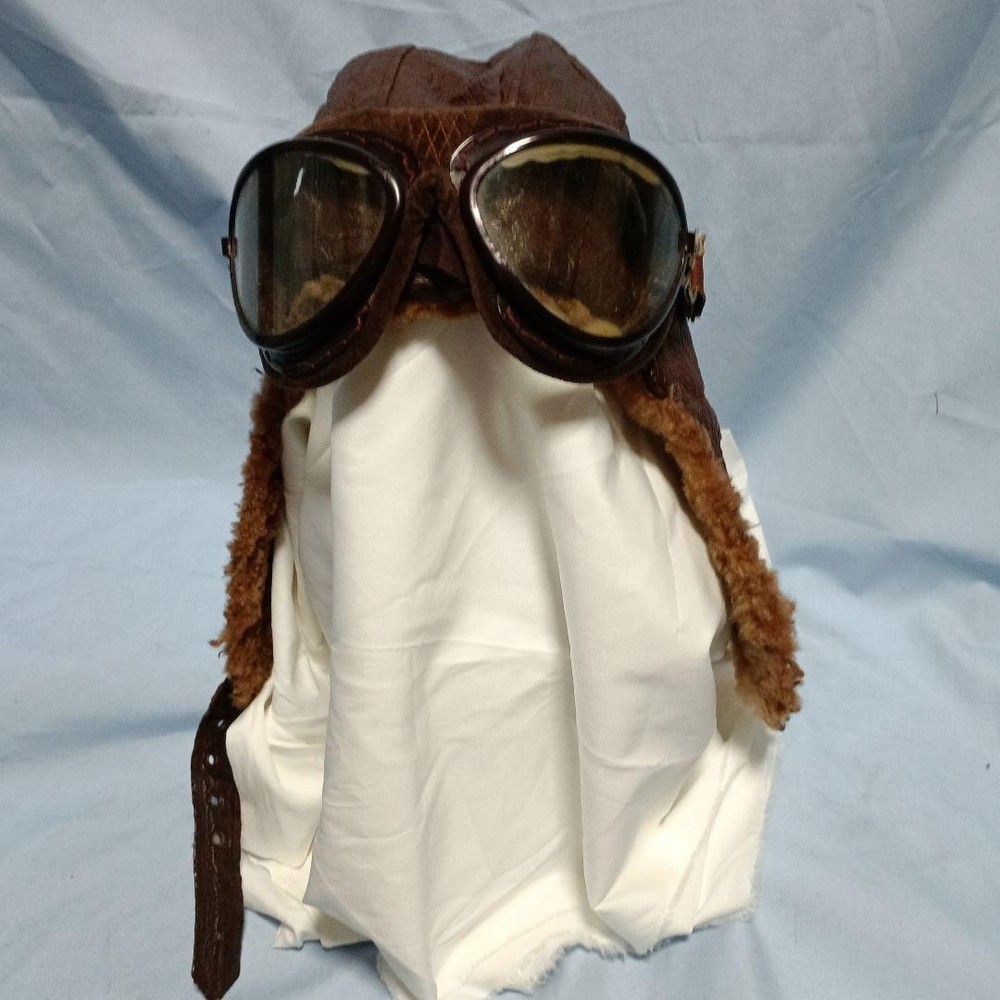 Authentic Japanese Navy Winter Flight Cap & Goggles Set