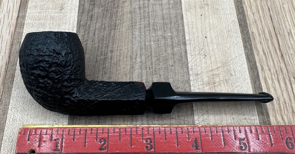 Vintage Rusticated Briar Billiard Tobacco Pipe