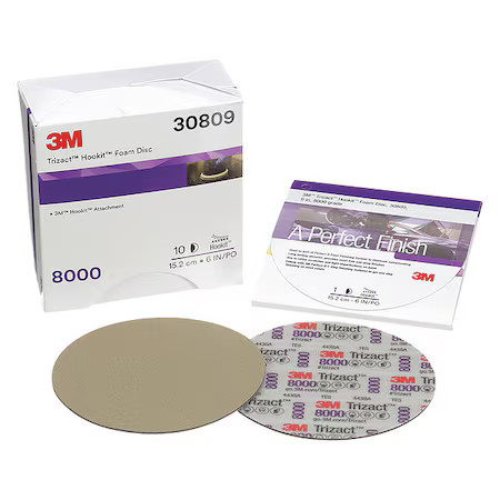 3M 30809 Polishing Pad, Foam, 6" Size, Package Quantity: 1