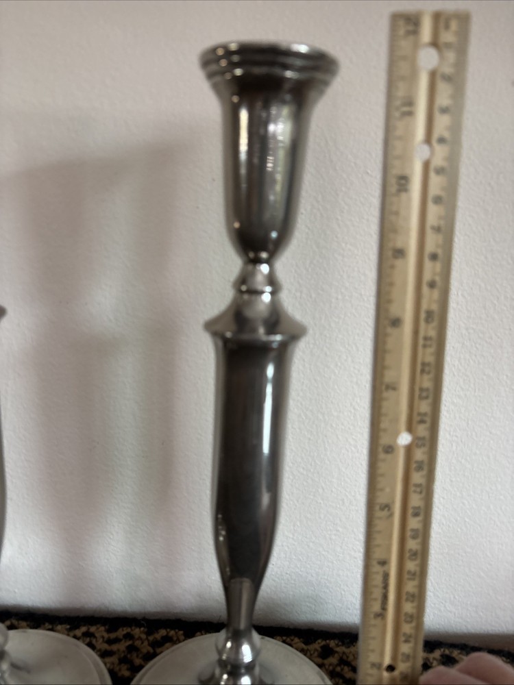 Pair Godinger Silver Plated Candlesticks~11.5 Inch