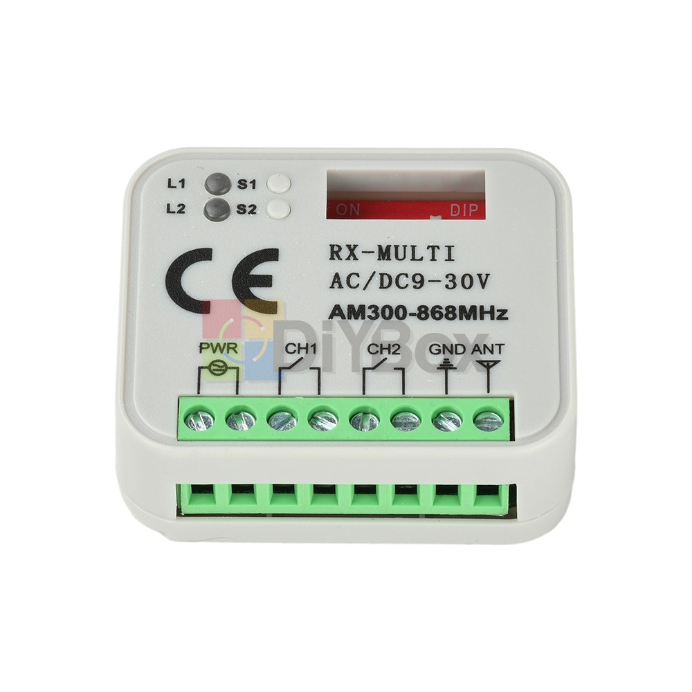 Universal 300-868MHz Multi-Frequency Receiver Switch Controller AC/DC On/Off