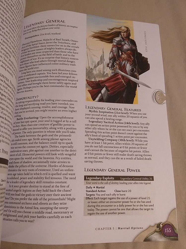 Dungeons and Dragons Reprint of Martial Powers 4th Edition