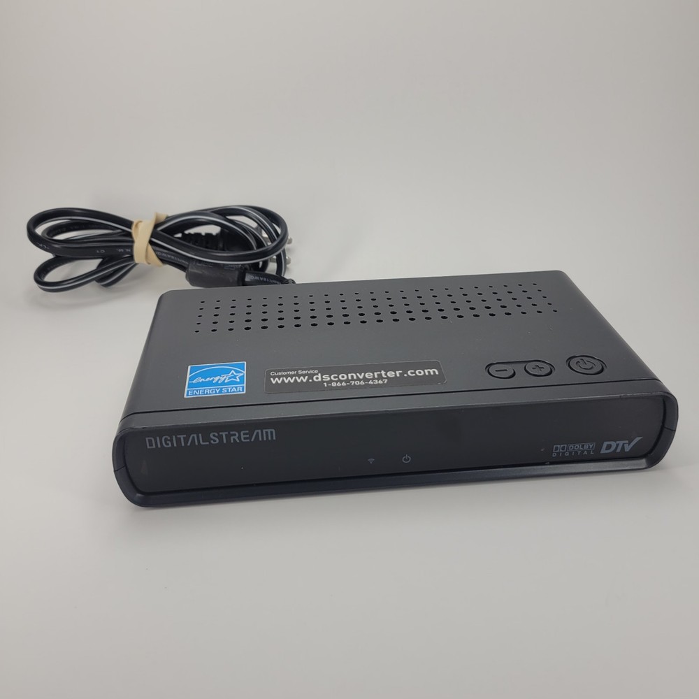 Digital Stream DTV Converter Box Tested Powers On w/ RCA Cables Used, Powers On