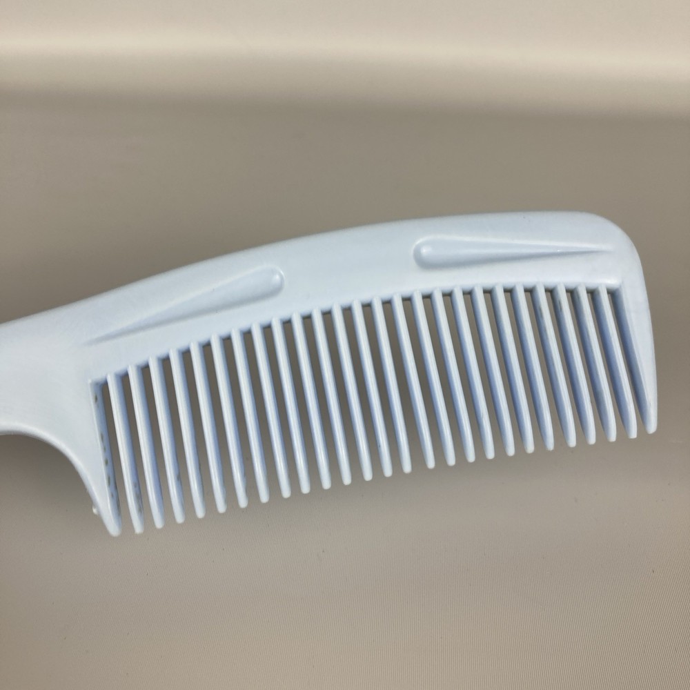 Vintage Goody Comb Detangle 8.5” Light Blue Old School Unbreakable Large Handle