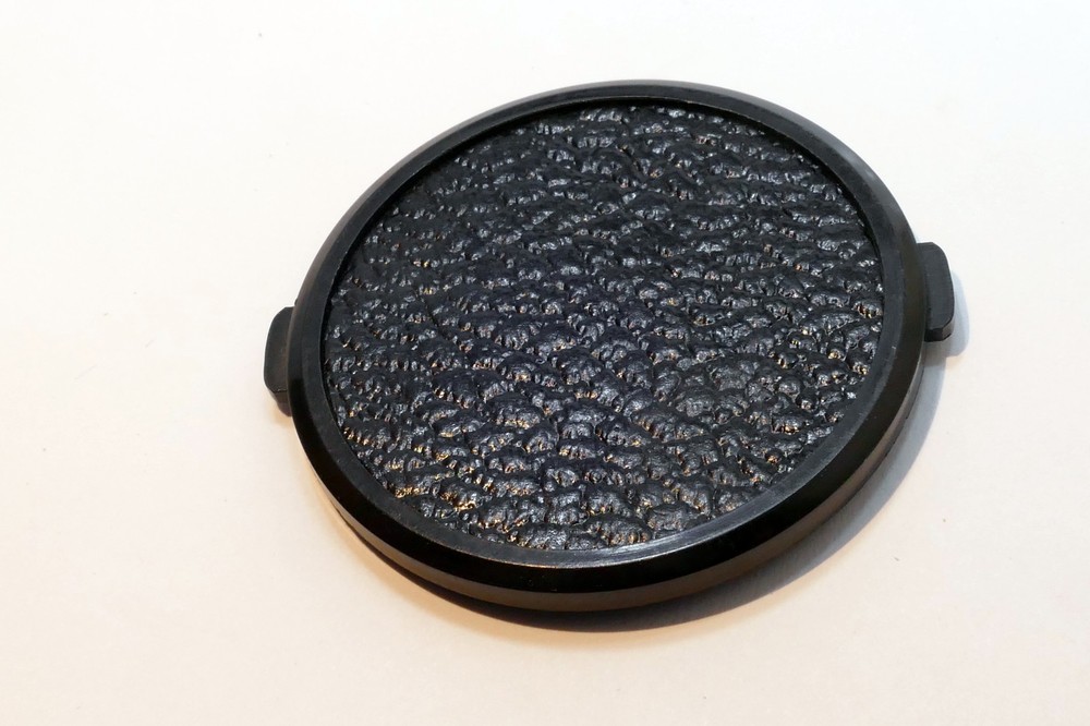 Black 58mm Lens Cap Front snap on type made in Korea