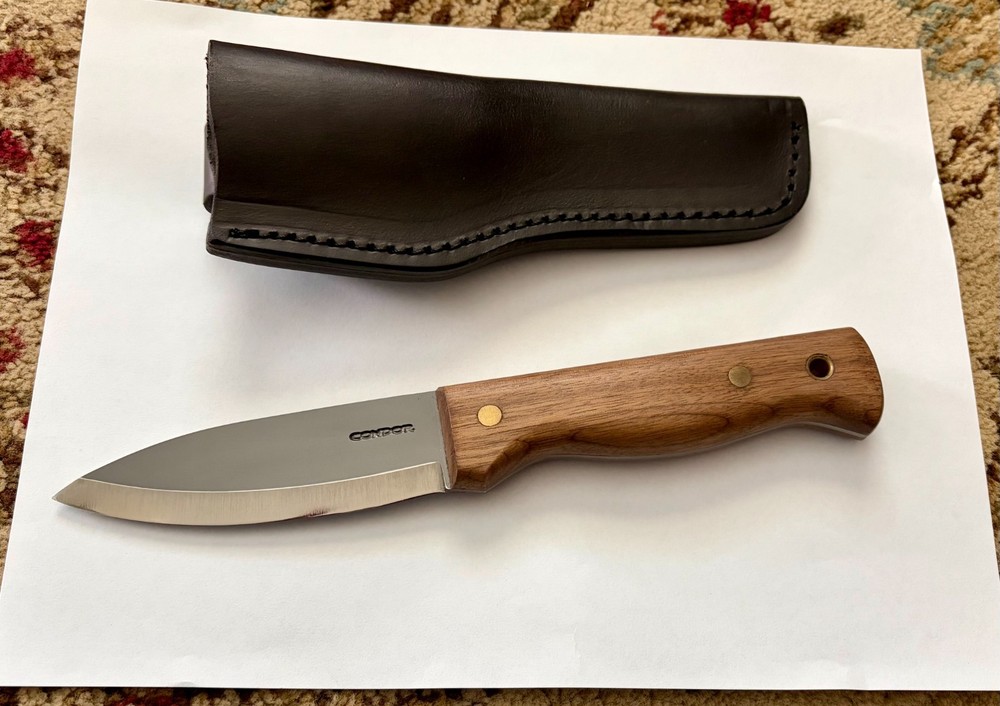 Condor Bushcraft Basic Fixed Knife Steel Full Tang Blade Walnut Handle...