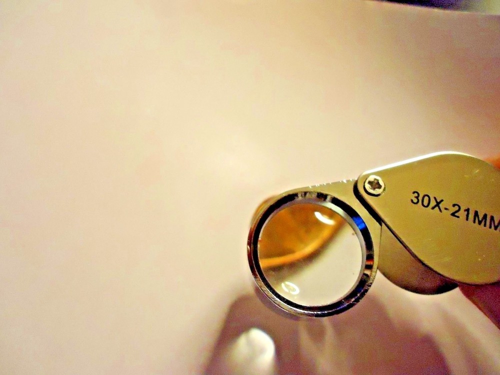 FOLDING MAGNIFIER GLASS-with case-30x21MM #wcase #3