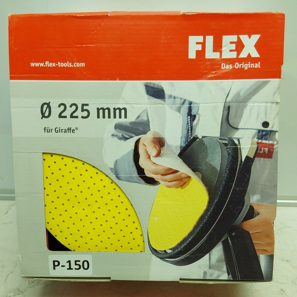 25 Pack FLEX HooknLoop Perforated Sanding Paper 150 Grit 9" 225MM Diameter