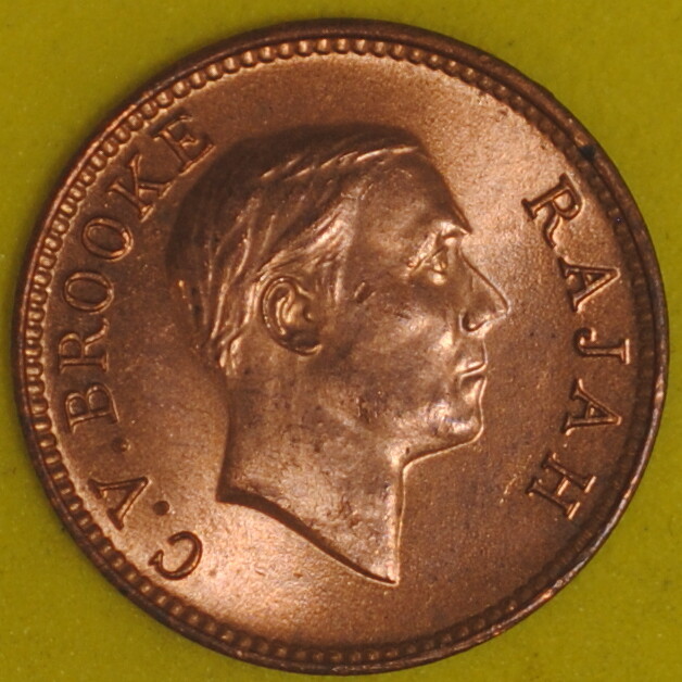 1933H Sarawak Half Cent UNC