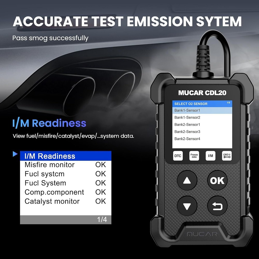 Mucar CDL20 OBD2 Car Engine Fault Diagnostic Scan Tool Auto OBDII Code Reader