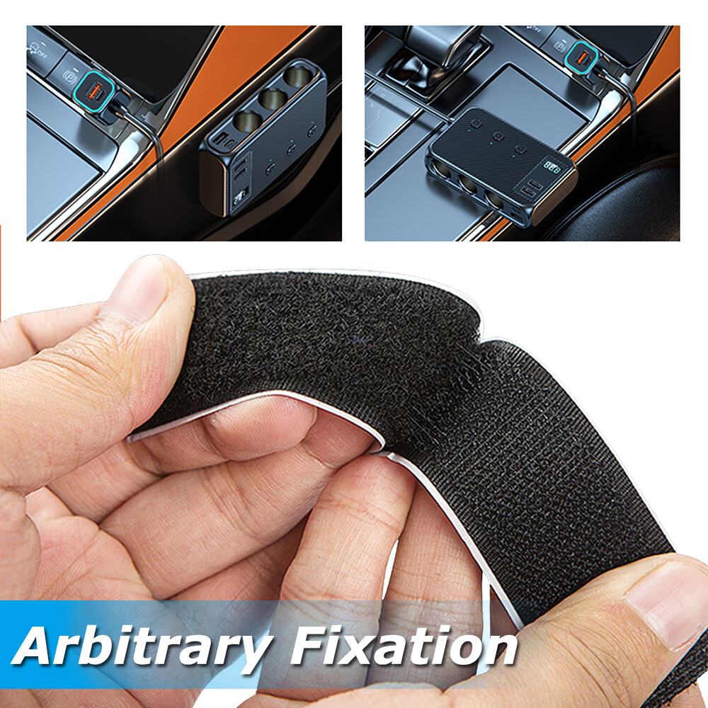 9in1 Car Cigarette Lighter Socket Splitter USB C Plug Fast Charging 3Way Adapter