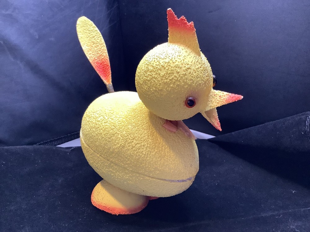 Easter Decoration Chick Candy Container Vintage Nodder Chicken W Germany