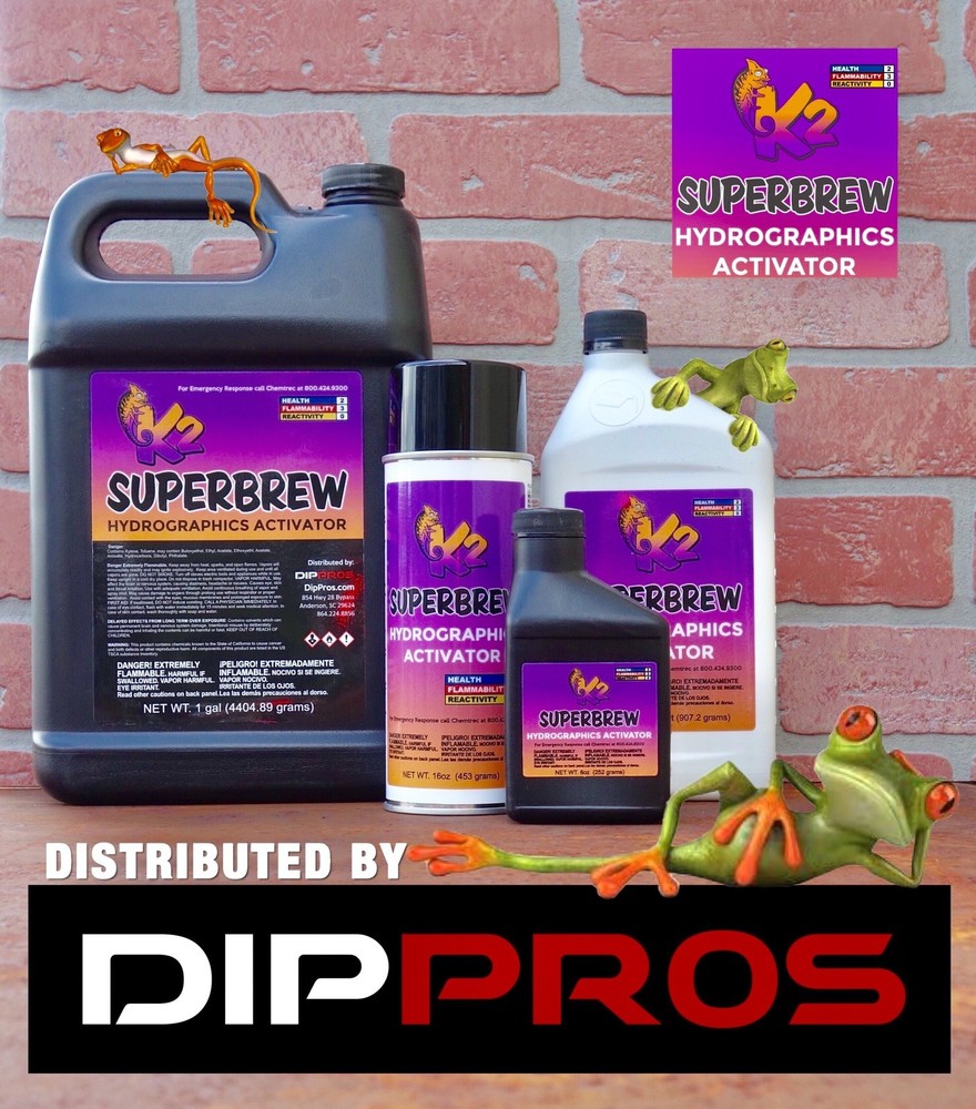 Quart / 32oz K2 SUPER BREW Hydrographics Liquid Activator cooler then hydrovator