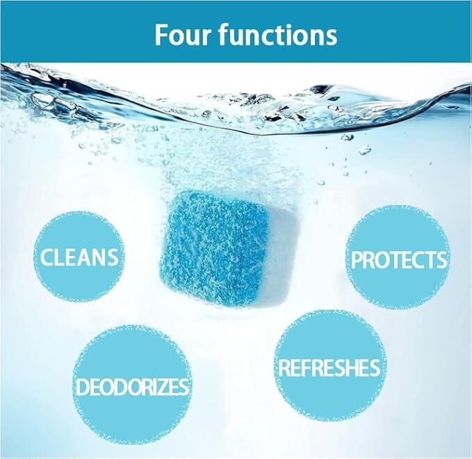 Hinio Washing Machine Cleaner Descaler 24 Pack Deep Solid Clean For HE Tablets