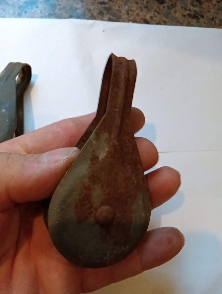 Two Vintage / Antique Tin And Ceramic Large Pulleys