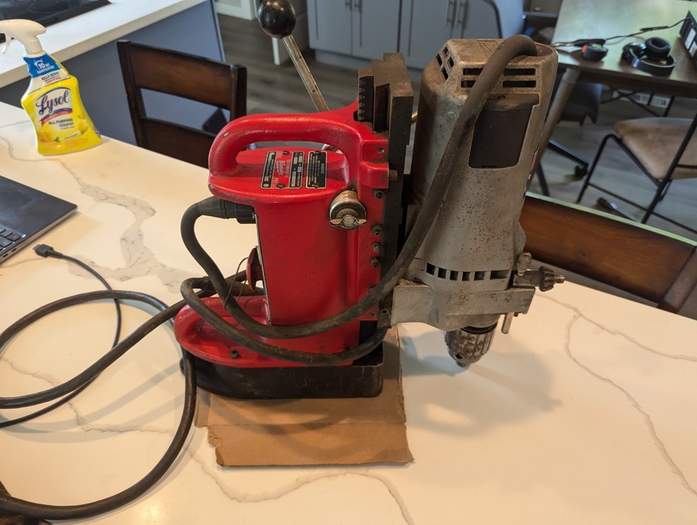 Milwaukee 4201 Electromagnetic Drill Press Base with 4262-1 Drill Motor