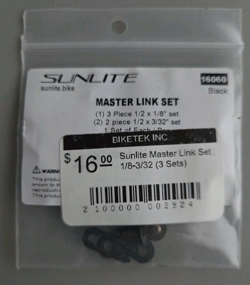 Sunlite Master Link Set 1/8-3/32 (3 Sets)