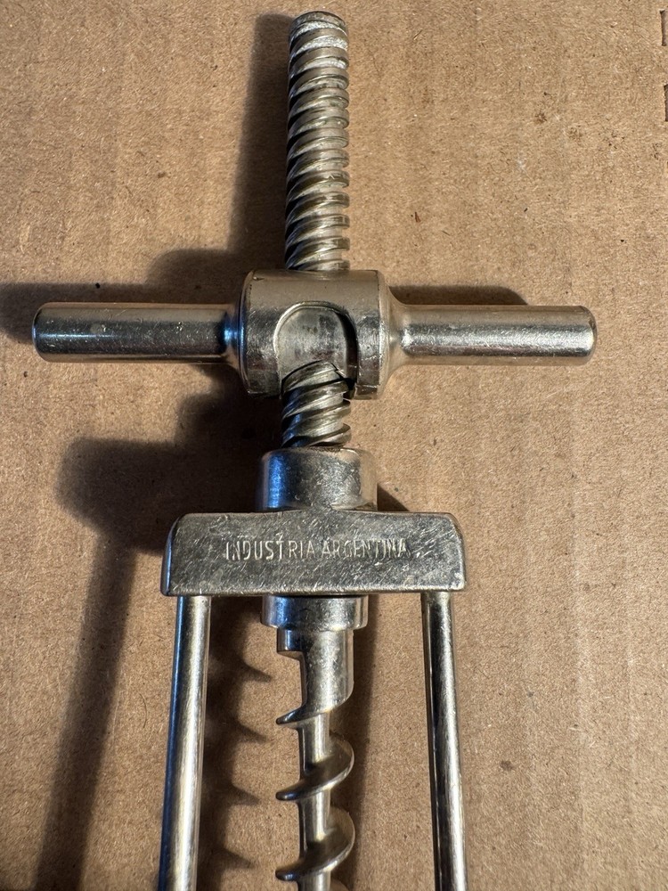 Interesting old wine cellar Industria Argentina corkscrew
