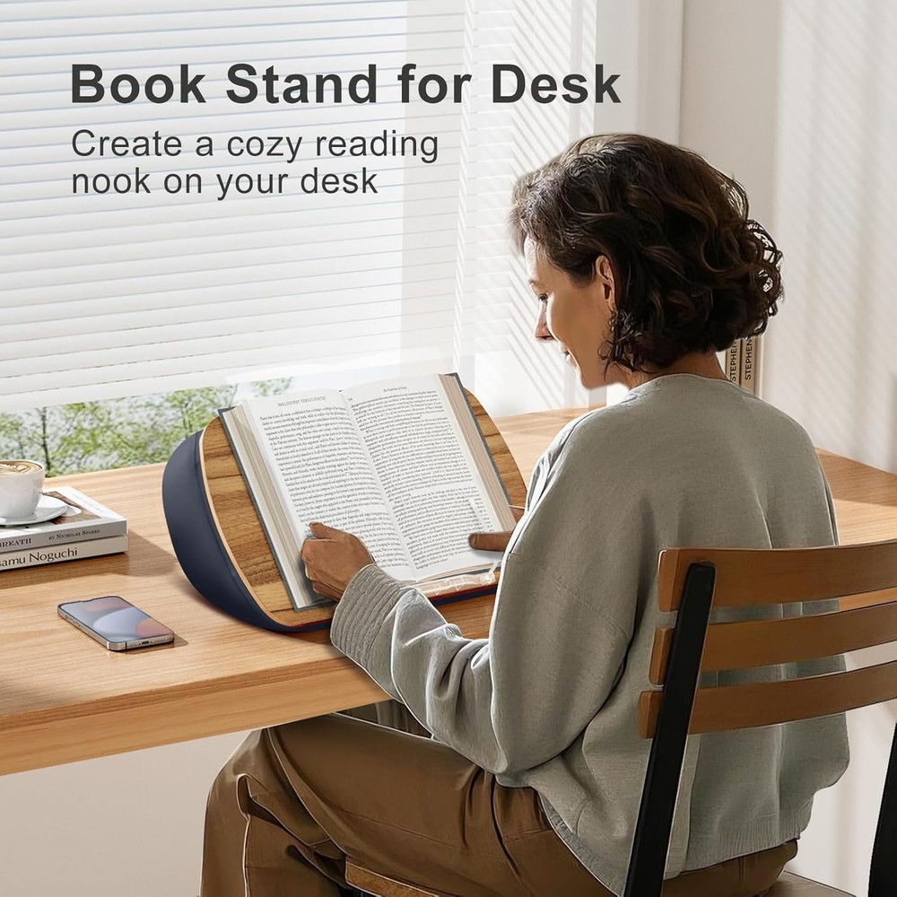 Lap Beanbag Book Stand for Hands Free Reading Comfortable Reading Pillow Stan...