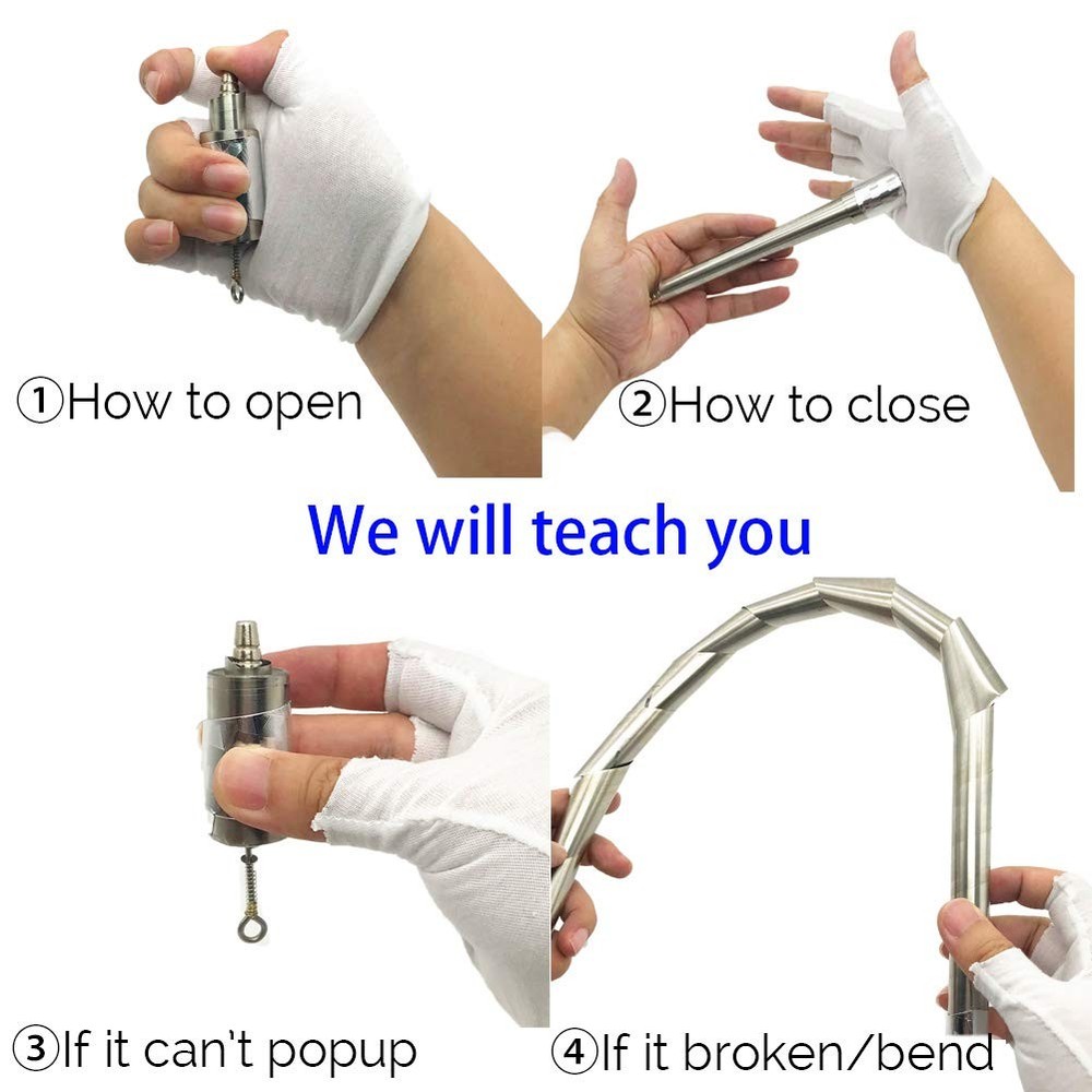 "110cm Magic Appearing Cane Set with Gloves, Box, and Video Tutorial"