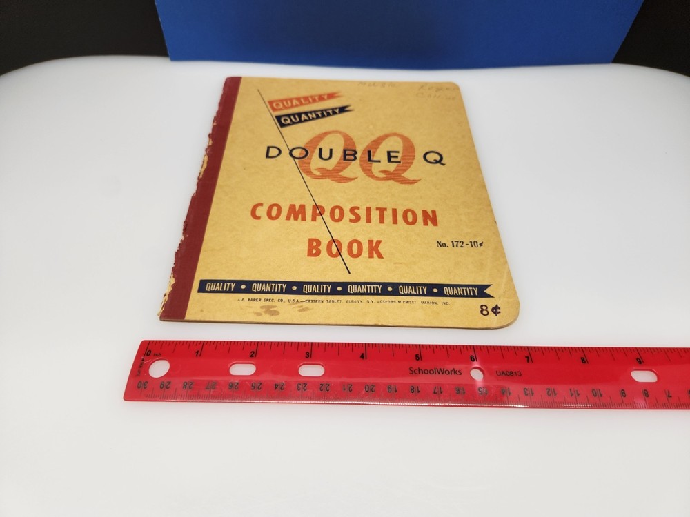 Vintage Double Q Composition Book No. 172 Notebook Used