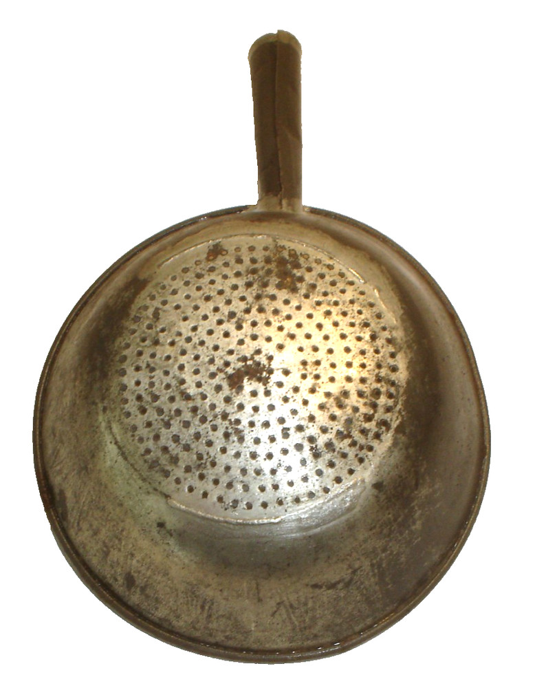 Antique Primitve Tin / Metal Strainer