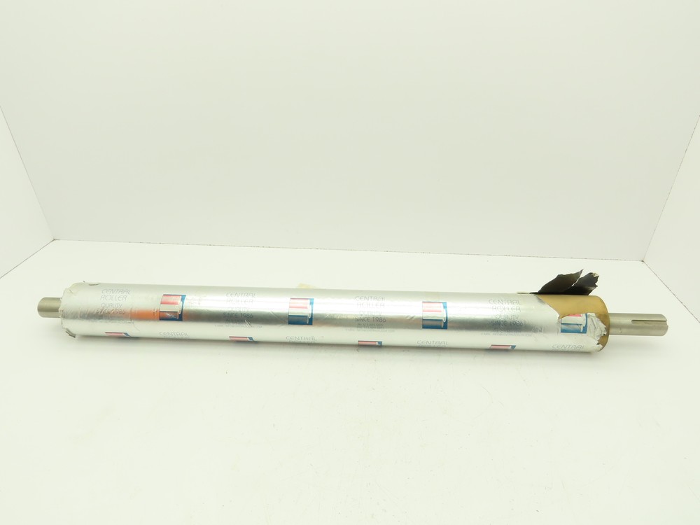 Central Roller Film Feed Tan Rubber Roller 3"x 30.5" Shaft Mount
