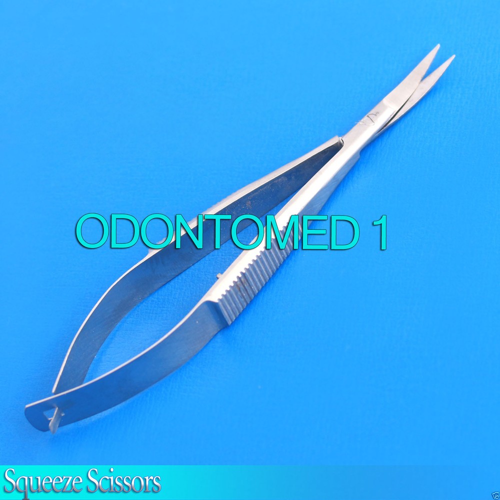 4" Spring Squeeze Scissors . Special Eyebrow Scissors Curve Embroidery Beading