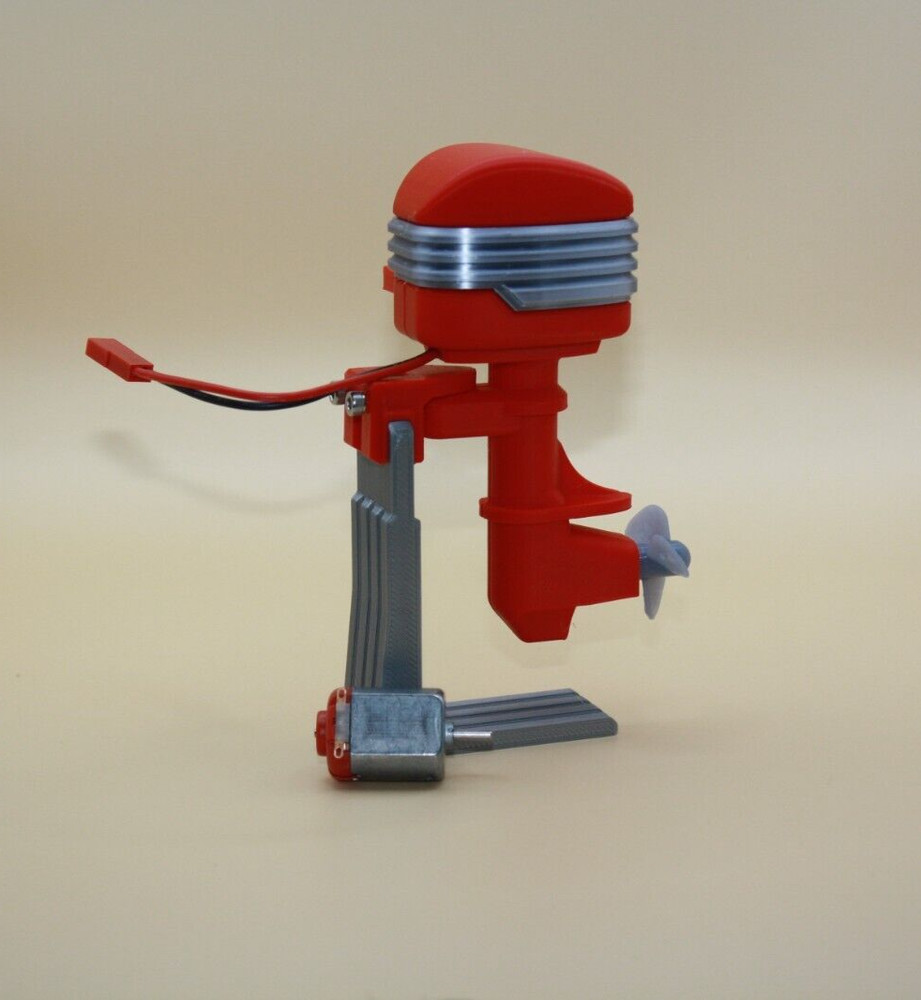 RC Electric Outboard Motor - retro style (Red)