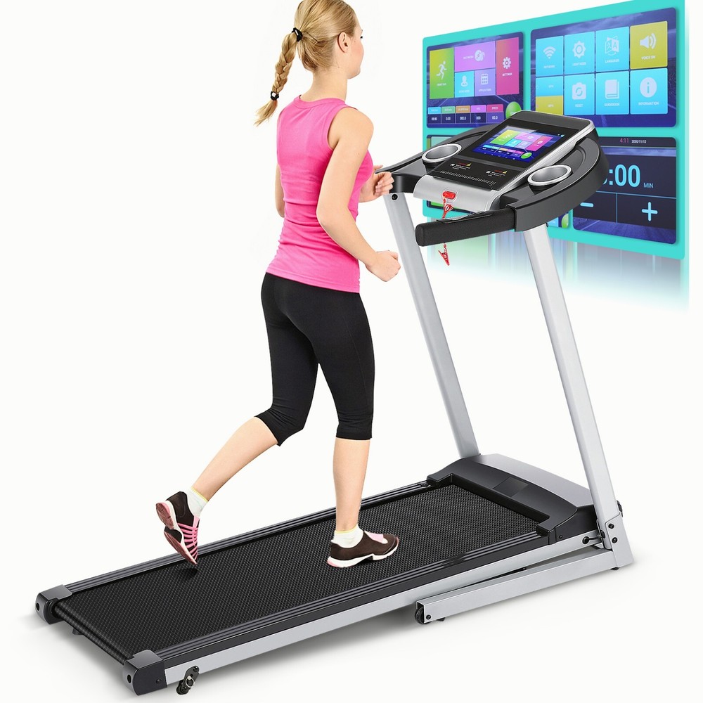 3.25HP Folding Treadmill 10in HD Touchscreen📺️ Walking Jogging Running Machine