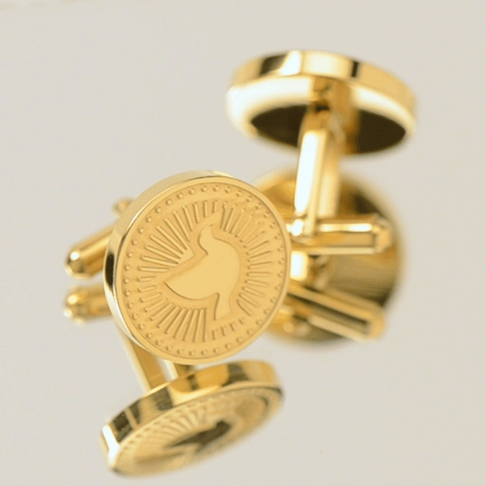 Gold Dove Radial Cufflinks